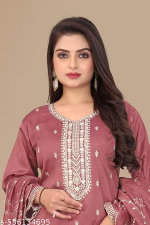 Mauve embroidered kurta close view